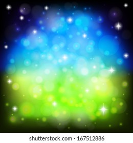 Abstract background with bright stars