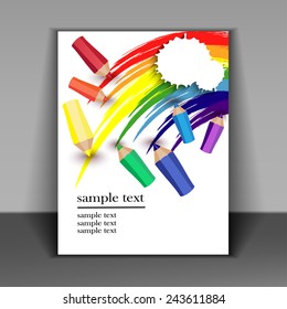Abstract background with bright strips and a place under the text