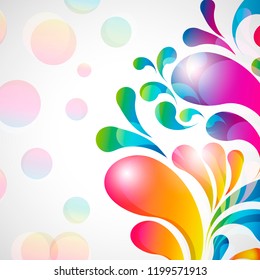 Abstract background with bright teardrop-shaped arches.