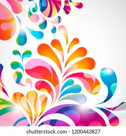 Abstract background with bright teardrop-shaped arches.