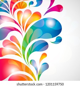 Abstract background with bright teardrop-shaped arches.