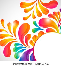 Abstract background with bright teardrop-shaped arches.