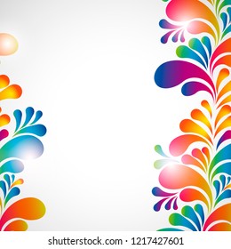 Abstract background with bright teardrop-shaped arches.