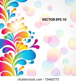Abstract background with bright teardrop-shaped arches.
