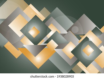 Antecedentes abstractos. Fondo geométrico tecnológico brillante hecho de rectángulos y triángulos. Diseño vectorial corporativo para banner, portada, papel tapiz