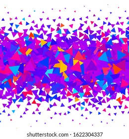 Abstract background with bright texture from triangles. Geometric pattern for a bright cheerful mood. Modern holiday design. Stock vector illustration.