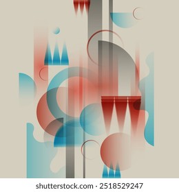 Fondo Abstractas con Formas transparentes brillantes. Composición y diferentes Formas.