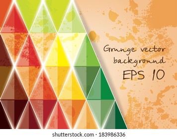Abstract background with bright triangle for design. Vector illustration