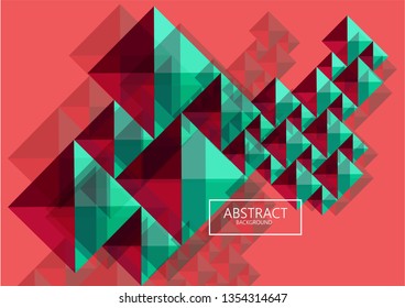 Abstract background bright triangle geometric design, vector . Landing page template. Trendy background. 