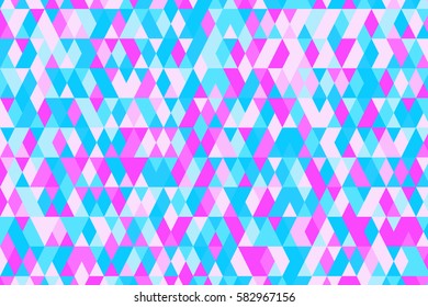 Abstract background with bright triangles . backdrop in pink, blue colors. Vector illustration. A good choice for website, brochures and presentations in a modern style