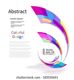 Abstract background, bright vector