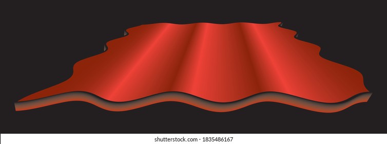 Abstract background. Bright wavy surface. Vector image