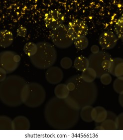 Abstract background - bright yellow lights.