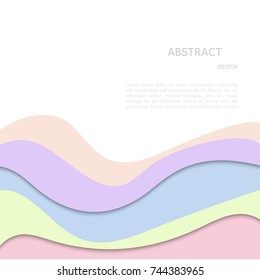 Abstract background for brochure, cover. Template for the poster. Vector.  Front and back. Banner in A4 size. Multicolored waves.