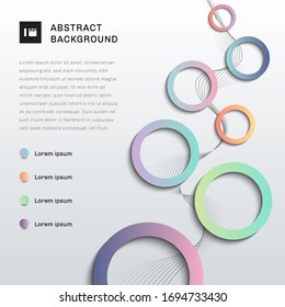 Abstract background brochure template colorful paper style border circles. You can use for magazine cover, banner web, print ad, annual report, flyer, book, presentation, etc. Vector illustration