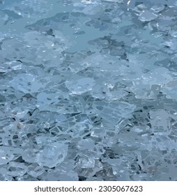 abstract background of broken glass with cracks and a lot of holes