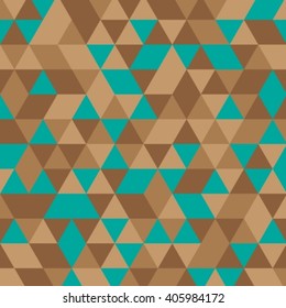 Abstract background with brown and blue triangles.