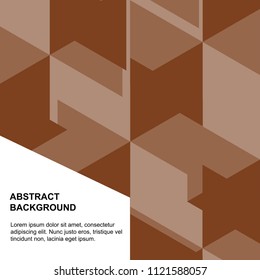abstract background Brown color,EPS10 Design Graphic Concept box square blend with color Different level