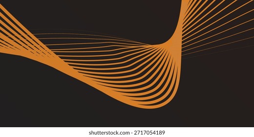 Fondo Abstractas Marrón con diseño de línea curva