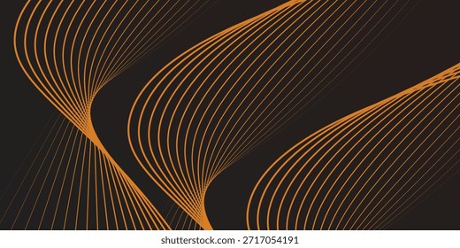 Fondo Abstractas Marrón con diseño de línea curva moderno