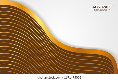 Diseño De Fondo Abstracto Marrón Y Oro
