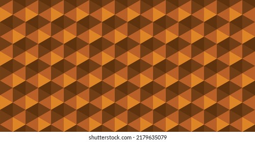Abstract background. Brown triangles. Hexagon. Background with triangle. Geometric pattern. Orange light texture. Triangle background. Trendy texture Gradient. Polygonal Mosaic pattern. Style design