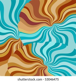 Abstract background in brown and turquoise color range