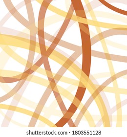Abstract background of brown and yellow lines. For wallpapers, backdrops, covers and packaging. Vector Ilustration.