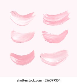Abstract background brush paint texture acrylic strokes set illustration vector.  Rough paper hand painted vector. Perfect design for headline, logo and beauty banner. 