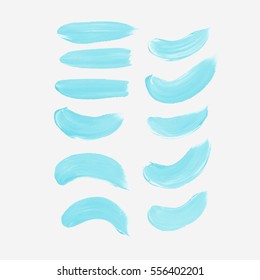 Abstract background brush paint texture design acrylic stroke set illustration vector. Rough paper hand painted vector. Perfect design for headline, logo and sale banner. 