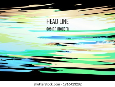 Abstract background with brush strokes for books, magazines, catalogs. Bright colors, gold. Vector illustration.