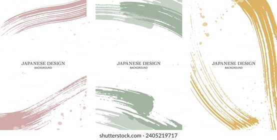 Abstract background with brush strokes. Japanese style. Grunge texture. 