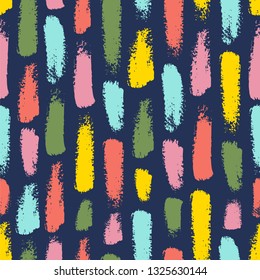 Abstract background with brush strokes. Seamless vector pattern in acrylic painting style.
