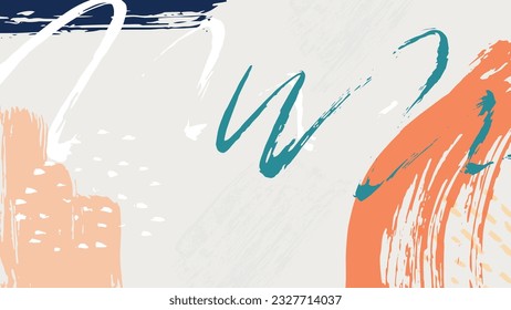 Abstract background with brush strokes vector