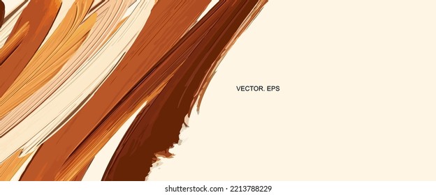 abstract background brush.banner vector, ink watercolor background. Brown, beige, very soft and blur sweet pastel color  Art illustration wallpaper texture style