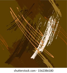 Abstract background with brush-drawn decorative stains and pastel colors. Seamless pattern.