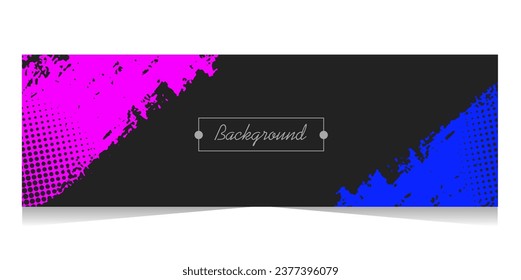 abstract background with brushstroke and halftone style in black background.