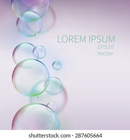 Abstract background with bubbles