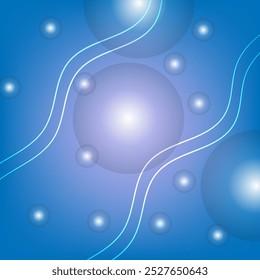 Fondo abstracto con burbujas de diseño azul.
