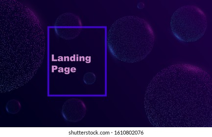 abstract background with bubbles. cosmic concept landing page