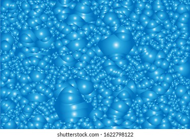 Abstract background, bubbles, fractals vector