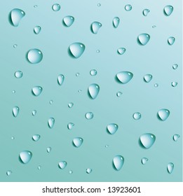 Abstract background with bubbles in the layer of water. Vector.
