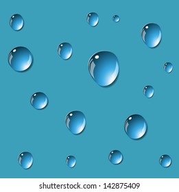 Abstract background with bubbles in the layer of water.