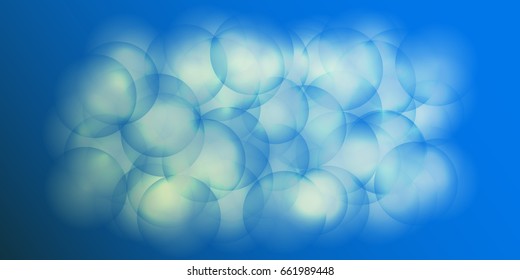 Abstract background with bubbles on blue background