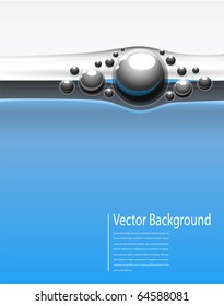 Abstract background with bubbles, vector.