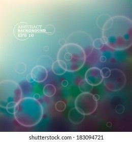 Abstract background with bubbles. Vector illustration.