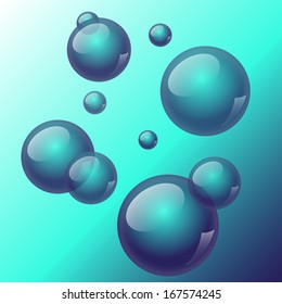 Abstract Background  with bubbles in water. Vector eps 10