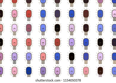 Abstract background with bulb. Vector artwork.