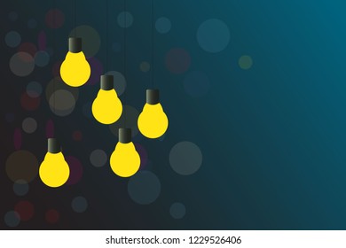 Abstract background with Bulb. Vector illustration