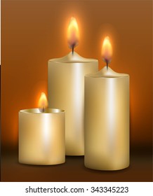 Abstract background with a burning candle